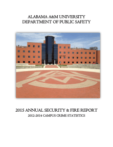 ALABAMA A&amp;M UNIVERSITY DEPARTMENT OF PUBLIC SAFETY 2012-2014 CAMPUS CRIME STATISTICS