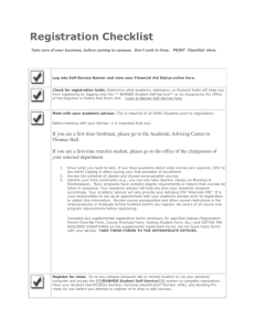 Registration Checklist