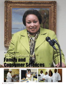 Family and Consumer Sciences The Department of Dr. Cynthia M. Smith, Chair