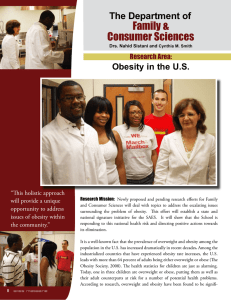Family &amp; Consumer Sciences The Department of Obesity in the U.S.