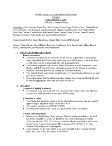 UWSP Alumni Association Board of Directors Minutes Friday, October 7, 2005