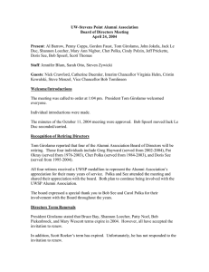UW-Stevens Point Alumni Association Board of Directors Meeting April 24, 2004 Present