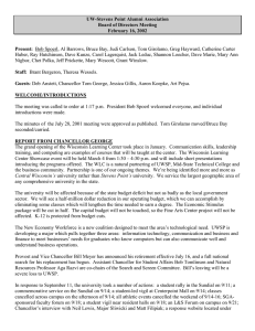 UW-Stevens Point Alumni Association Board of Directors Meeting February 16, 2002