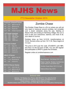 MJHS News Zombie Chase PTO Newsletter October 2015