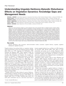 Understanding Ungulate Herbivory–Episodic Disturbance Effects on Vegetation Dynamics: Knowledge Gaps and