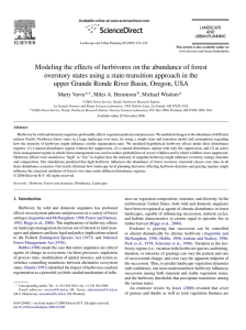 Modeling the effects of herbivores on the abundance of forest