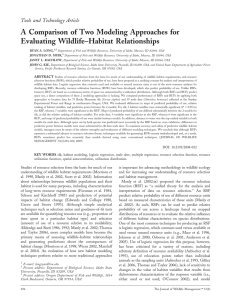 A Comparison of Two Modeling Approaches for Evaluating Wildlife–Habitat Relationships