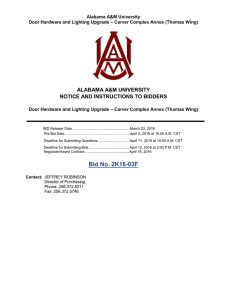 ALABAMA A&amp;M UNIVERSITY NOTICE AND INSTRUCTIONS TO BIDDERS