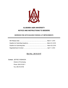 ALABAMA A&amp;M UNIVERSITY NOTICE AND INSTRUCTIONS TO BIDDERS