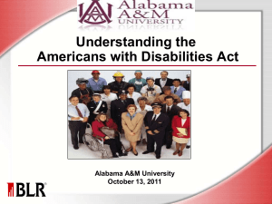 Understanding the Americans with Disabilities Act Alabama A&amp;M University