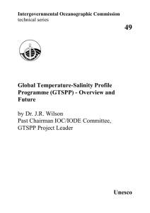 49  Global Temperature-Salinity Profile Programme (GTSPP) - Overview and