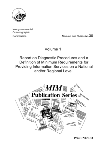 Volume 1 Report on Diagnostic Procedures and a