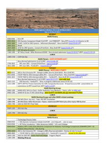 MARS Agenda ||Reston, VA || 18-22 March 2013 MONDAY MARS Plenary