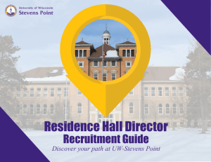 Residence Hall Director Recruitment Guide  Discover your path at UW-Stevens Point