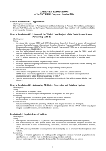 APPROVED  RESOLUTIONS of the XX  ISPRS Congress - Istanbul 2004 General Resolution G.1  Appreciation