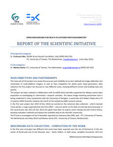 REPORT OF THE SCIENTIFIC INITIATIVE MAIN OBJECTIVES AND PARTNERSHIPS