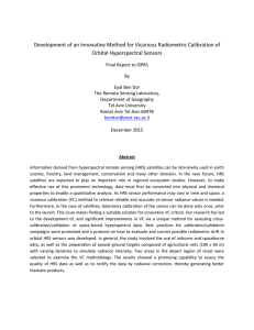 Development of an Innovative Method for Vicarious Radiometric Calibration of