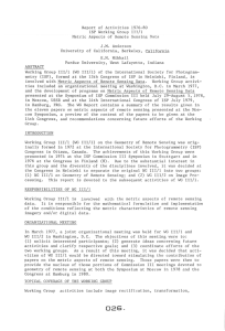 Report  of  Activities  1976-80 Sensing  DAtA
