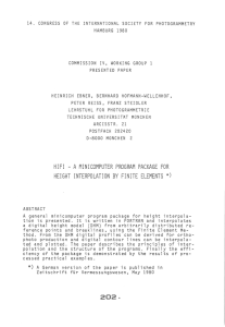 14.  CONGRESS  OF  THE  INTERNATIONAL ... HAMBURG  1980 COMMISSION  IV WORKING  GROUP  1