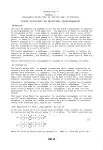 Commission  V Hadern Norwegian  Institute Technology