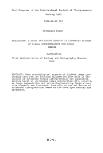 14th  Congress  of  the  International ... Hamburg  1980 Commission  VII Presented  Paper