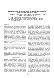 REQUIREMENTS  FOR  EARTH  OBSERVATION  IN ... ZONES  FROM  LOW  INCLINATION  ORBIT