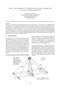 REAL  TIME  PROCESSING  OF  MOMS-02 ... ANALYTICAL  STEREO  RESTITUTION