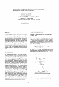 ORIENTATION THEORY FOR SATELLITE CCD LINE-SCANNER IMAGERIES OF MOUNTAINOUS TERRAINS SIN-ICHI AKAMATU
