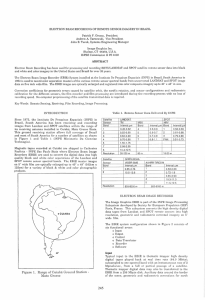 ELECTRON BEAM RECORDING OF REMOTE SENSOR IMAGERY IN BRAZIL