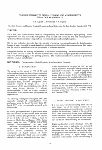 PC-BASED  INTEGRATED DIGITAL PUGGING AND  MEASUREMENTS FOR BLOCK ADJUSTMENTS