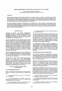 PHOTOGRAMMETRIC SCANNING WITH A SQUARE ARRAY CCD CAMERA