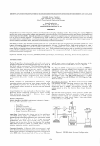 RECENT ADVANCES  IN ELECTRON BEAM IMAGE RECORDING FOR REMOTE... Patrick F.  Grosso,  President