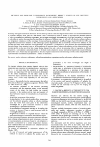 PROGRESS  AND  PROBLEMS  IN  MICROWAVE ... (INSTRUMENTS  AND  APPLICATION)