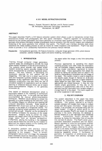 A  3-D  MODEL  EXTRACTION  SYSTEM Robert