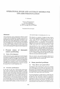 OPERATIONAL RULES  AND  ACCURACY MODELS  FOR GPS-AEROTRIANGULATION