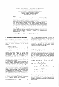 ADAPTIVE  REGULARIZATION  - A  NEW  METHOD ... OF  SURF ACE  RECONSTRUCTION  FROM  IMAGES