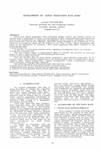DEVELOPMENT  OF  &#34;JAPAN  VEGETATION  DATA ...