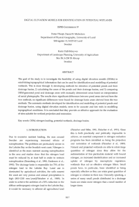 DIGITAL ELEVATION MODELS FOR IDENTIFICATION OF POTENTIAL WETLANDS ISPRS Commission IV