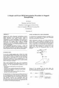 A Simple and Exact DEM Interpolation Procedure to Support Monoplotting