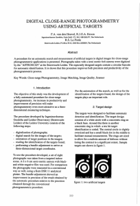 DIGITAL CLOSE-RANGE PHOTOGRAMMETRY USING ARTIFICIAL TARGETS F.A. R.J.G.A.