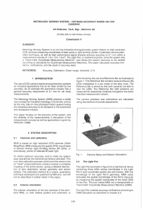 METROlOGY NORWAY SYSTEM  - OPTIMUM  ACCURACY  BASED ... CAMERAS Alf Pettersen,  Tech.  Mgr.,  Metronor AS