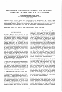 DETERMINATION  OF  THE  POSITION  OF ... ACCURACY  ON  THE  IMAGE  TAKEN ...