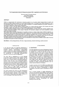 The Programmable Optical 3D Measuring System POM  - Applications... Raimund  Loser &amp; Thomas Luhmann