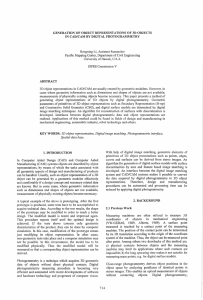 GENERATION OF OBJECT REPRESENTATIONS OF 3D OBJECTS Rongxing Li, Assistant Researcher