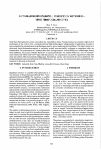 AUTOMATED DIMENSIONAL INSPECTION WITH REAL- TIME PHOTOGRAMMETRY