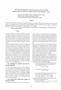 The Production  Estimation  by Remote Sensing  and ... Spacial  Patterns  of Grassland  in Xilingol ...