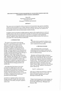 INFLUENCE OF FOREST STAND PARAMETERS ON VEGETATION INDICES USED FOR