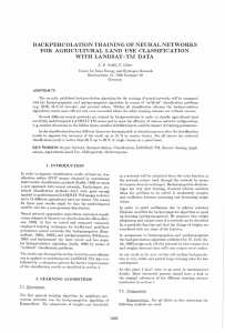 BACKPERCOLATION TRAINING OF NEURAL NETWORKS WITH  LANDSAT-TM  DATA