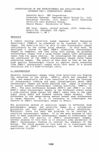 INVESTIGATION  OF  THE  EFFECTIVENESS  AND ... JAPANESE  ERS-l  STEREOSCOPIC  IMAGES. Nobuhiko  Mori: