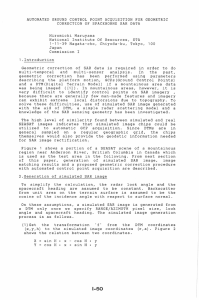 AUTOMATED  GROUND  CONTROL  POINT  ACQUISITION ... CORRECTION  OF  SPACE BORNE  SAR  DATA